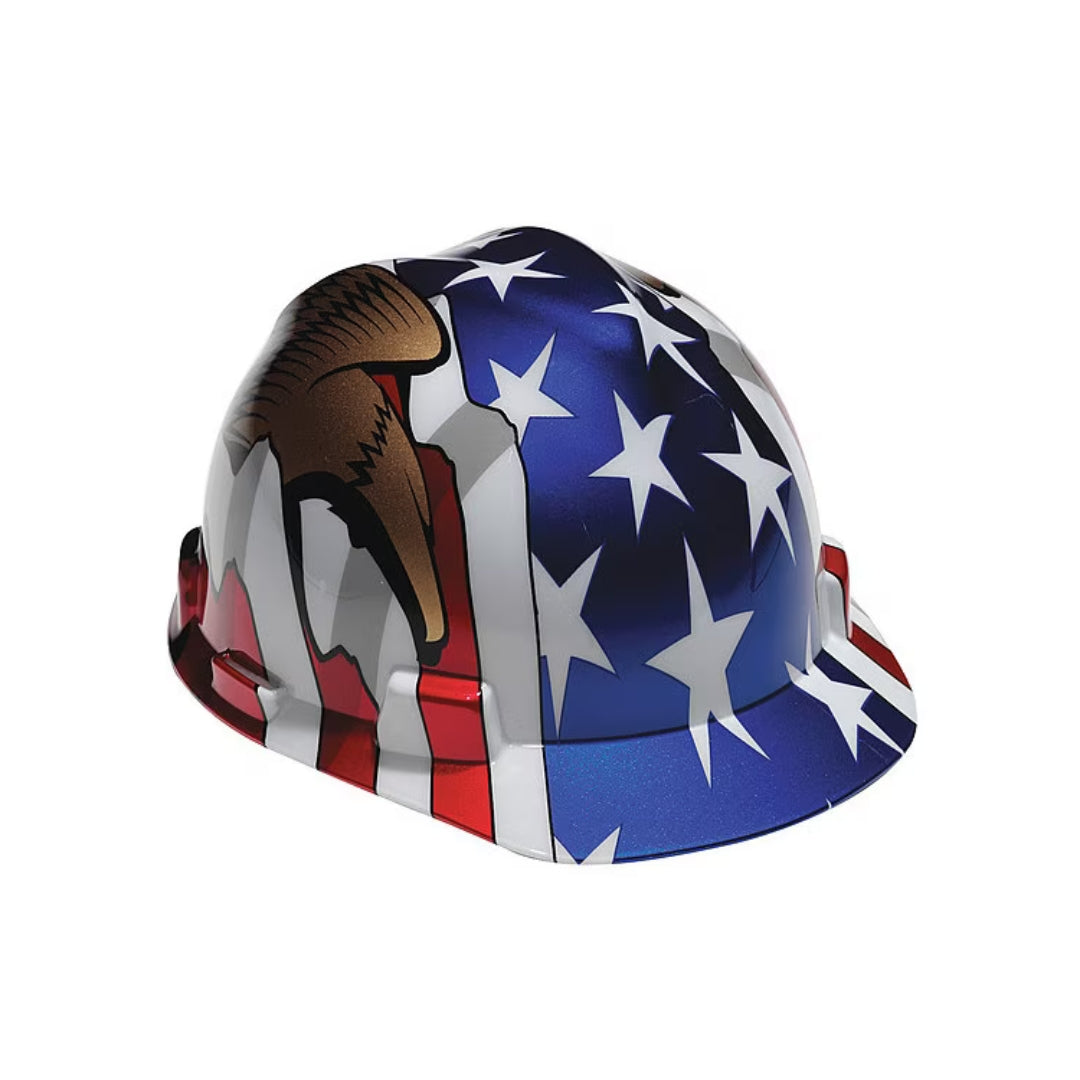 Red Eagle Front Brim Hard Hat, Class E, Ratchet 4-Point Suspension Red Eagle Front Brim Hard Hat, Class E, Ratchet 4-Point Suspension
